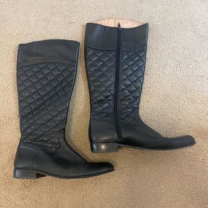 Corso Como Black Quilted Riding boots - 9.5